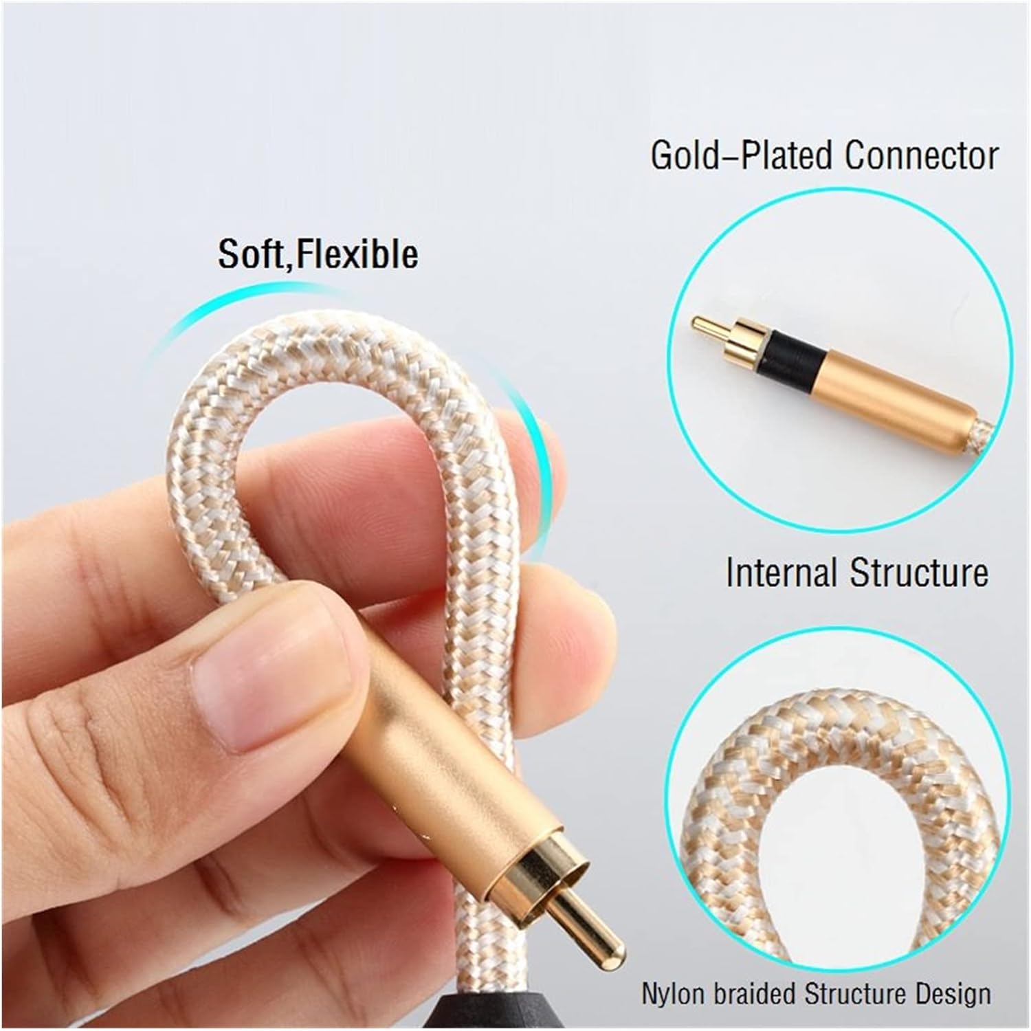 Guitar Cable 6.35mm 1/4'' Output Male Cable for Mixer Amplifier Keyboard Guitar Shielded Cords (Color : A, Size : 5m)