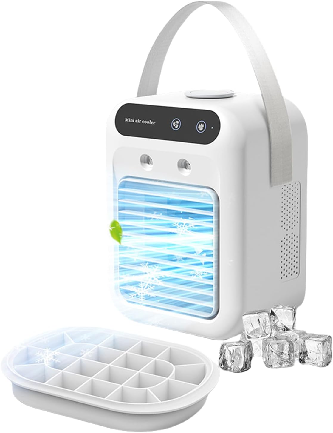 Portable Air Conditioners,Evaporative USB Charging Fan, 8.43x6.46x4.49 Inch Mini Ac Unit, 2 Speeds,500ml Tank Coolers,Portable Personal Cooling Fan for Room Car Office Camping (UP)