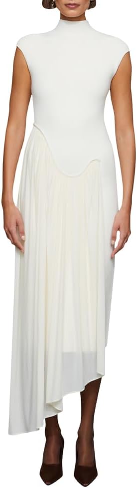 Et Ochs Womens Francis Knit Combo Midi Dress