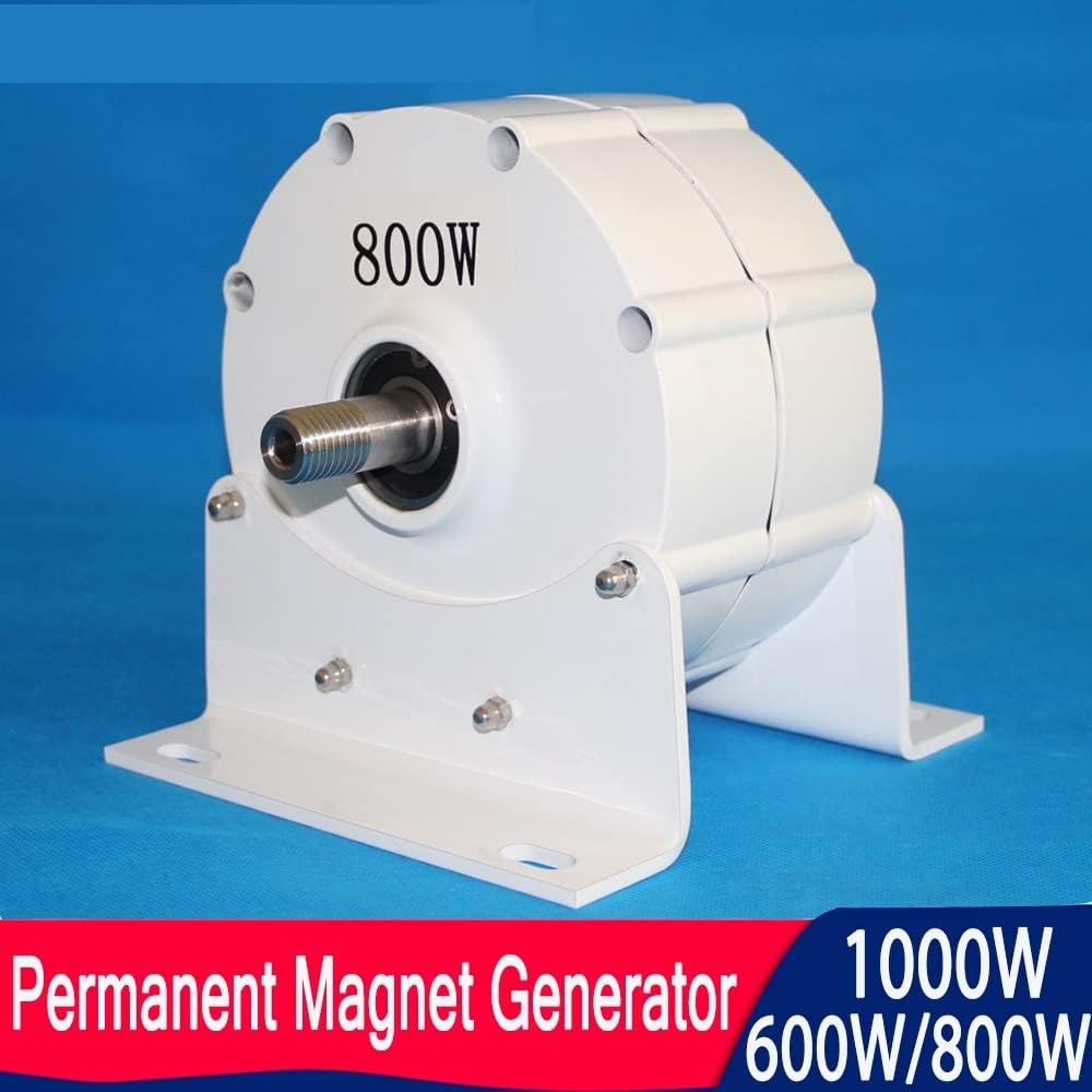 Wind Turbines, Low Speed 600W 12V 24V 48V 3 Phase Gearless Permanent Magnet Generator AC Alternators Use for Wind Water Turbine,for Hybrid Solar Wind System(Without Base,48V_500W)