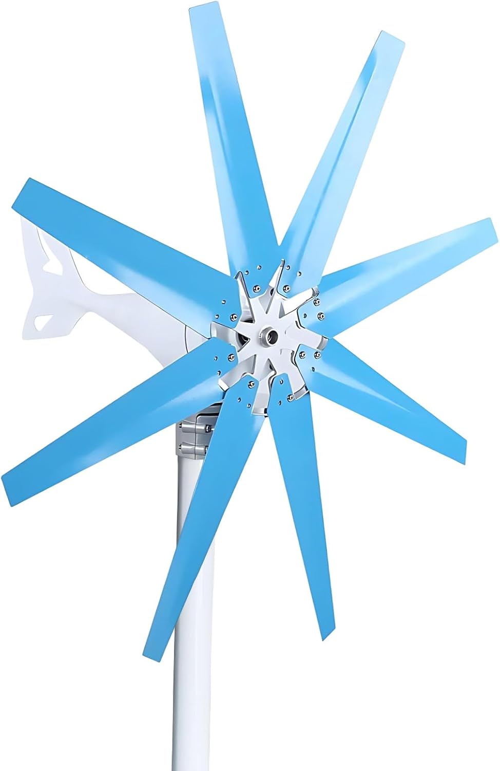 Wind Turbine Generator Kit 100/200/300/400W 12/24V with 8 Blades & MPPT Controller, Magnetic Levitation Wind Power Generator for Home Off-Grid Use, RV, Marine Blue-400W