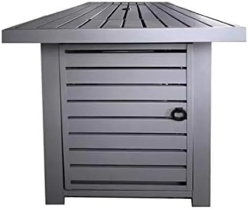 25 H x 42 W Outdoor Fire Pit Table with Lid (Gray)
