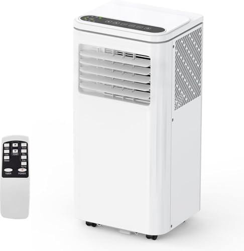 Portable Air Conditioners 10,000 BTU - Cools 450 Sq.Ft Rooms, 3-in-1 AC with Dehumidifier, Timer & Remote, Includes Window Kit