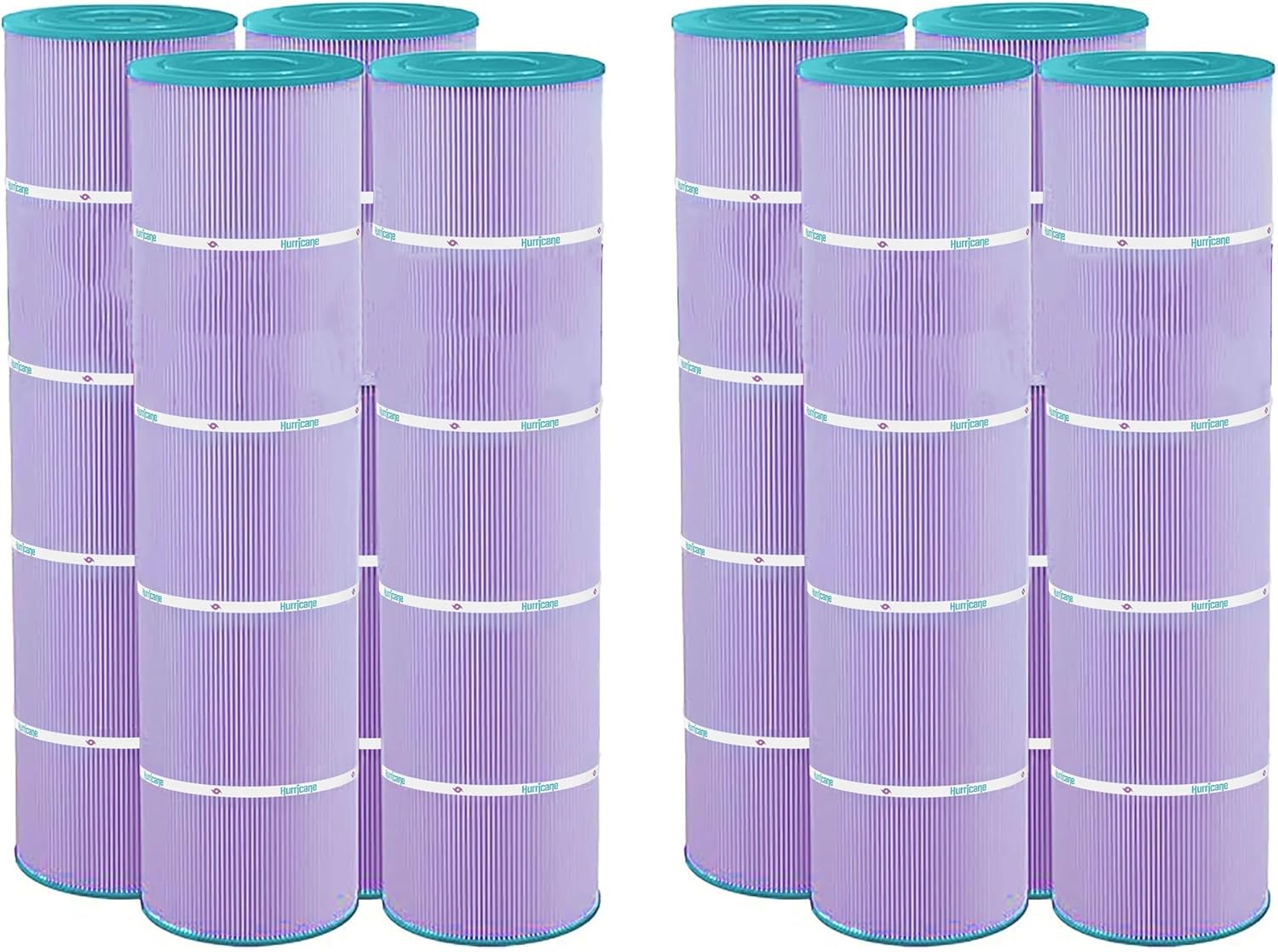 Hurricane Filters 8 Pack HF7471-04P Platinum Purple Pool Filter Cartridge - Replacement for PCC105, Unicel C-7471, Filbur FC-1977, Pentair Clean & Clear Plus 420