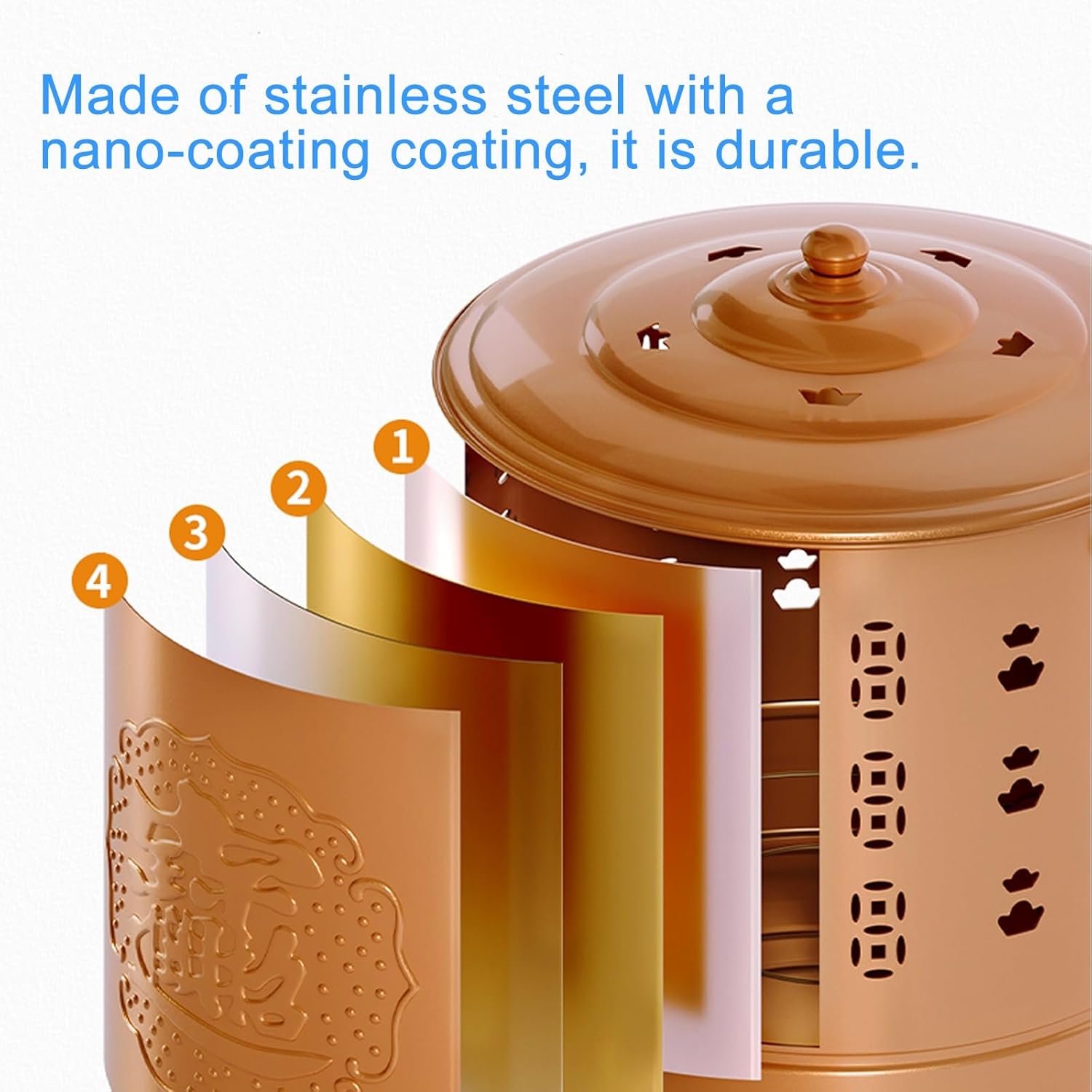 Burn Barrel, Metal Fire Pit, Paper Burner Outdoor Incinerator, Including Tripod, Fire Hook, for Wood Rubbish Leaves Cardboard(Red,45cm/17in)