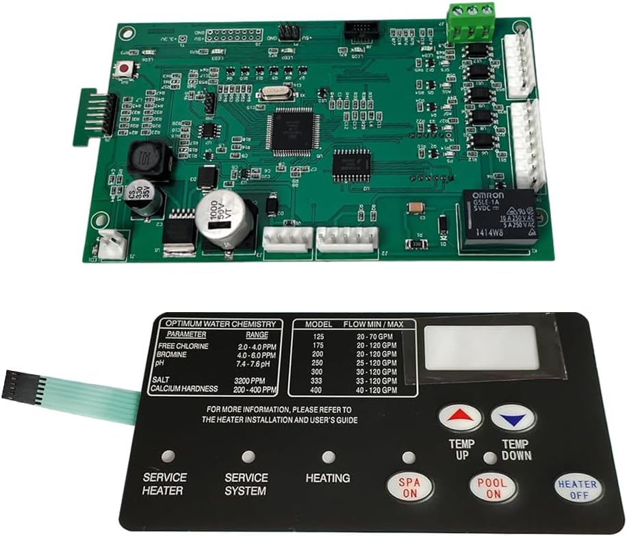 Replacement Control Board Kit for Pentair MasterTemp 400, Sta-Rite Max-E-Therm Pool & Spa Heater - Includes 472610Z Switch Pad, Replaces 42002-0007S & 461105