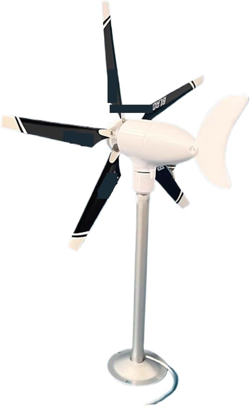 Wind Power DIY Kit 5-Blade Mini Wind Turbine Model Three-Phase Permanent Magnet Brushless Outdoor Windmill DIY Small Wind Turbinefor Homes Learn About Renewable Energy & Power