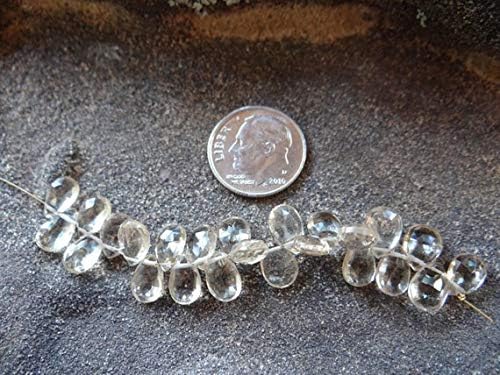 champagne citrine | faceted briolette beads | 9x5mm | sets of 4, sets of 8