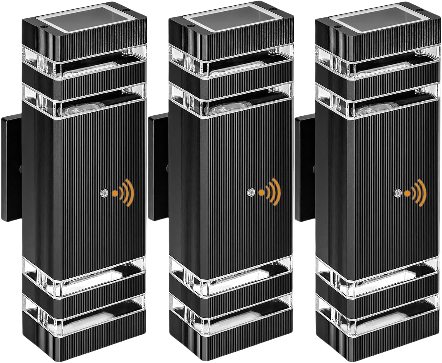 3 Pack Dusk to Dawn Outdoor Wall Lights, Up and Down Exterior Lighting Fixtures, 3000K Warm White Porch Lights Outdoor, Waterproof Outside Lights for House Garage