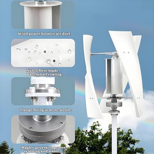 14000W Vertical Wind Turbine Generator Kit - 12V/24V/48V/220V Small 3-Phase AC Turbine with MPPT Controller for Sustainable Industrial Energy Solutions