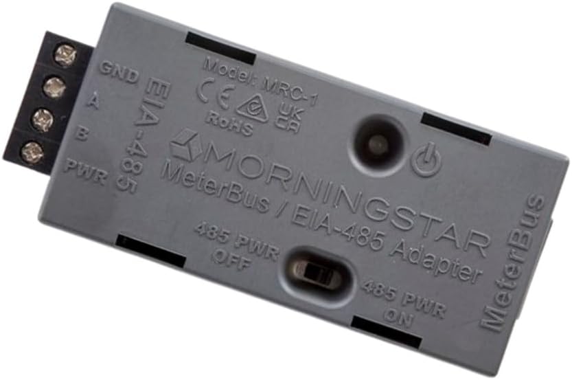 Morningstar Meterbus to EIA-485 Adapter (MRC-1) - Converts Meterbus RJ-11 to Standard EIA-485, Modbus & SCADA Compatible, Electronic Protections, Status LED, RJ-11 Cable Included - Designed in the USA