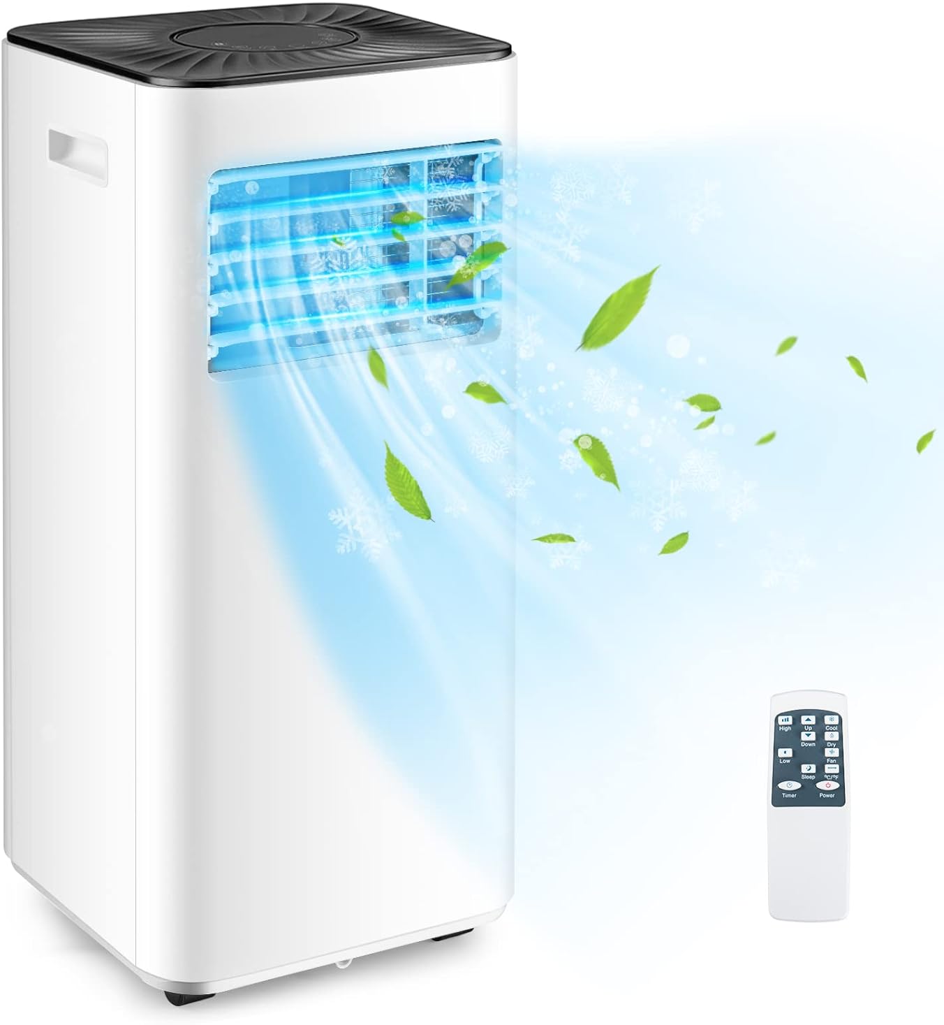 PETSITE Portable Air Conditioner 10000 BTU, 3 in 1 AC Cooling Unit with Air Cooler, Fan & Dehumidifier, LED Display & Remote Control, Cools up to 350 sq.ft