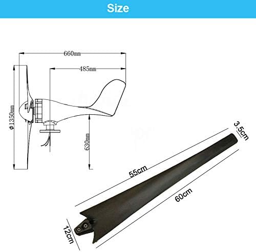 8000W 12V 24V Wind Turbine Generator with 5 Blades Horizontal Windmill Energy Wind Turbine Generator Charge for Home Camping