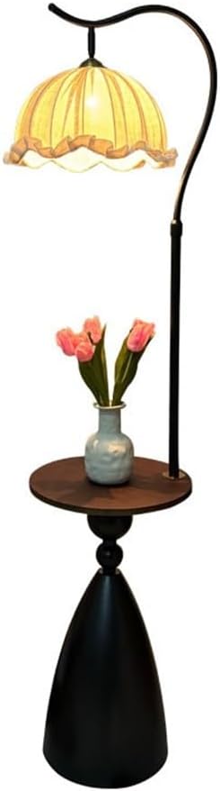 Modern Retro Floor Lamp Shelf Living Room Sofa Decoration Bedroom Bedside Vertical Coffee Table Lamp Tall Light