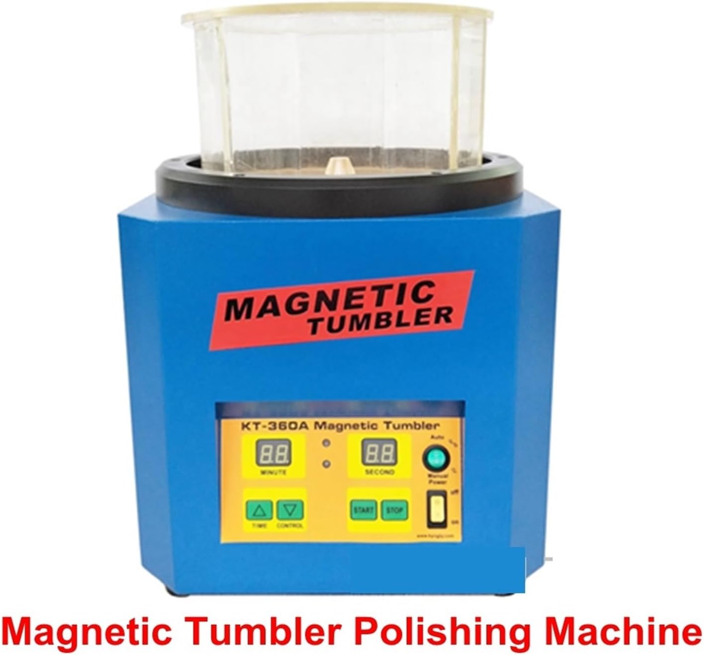 Bench Buffer Polisher, KT-360A Drum Polishing Machine, Jewelry Vibratory Tumbler Barrel Magnetic Tumbler Polisher, 1.3kgs Jewelry Surface Sanding Tools for Jewelry, Wood, Amber, Silver Polishing