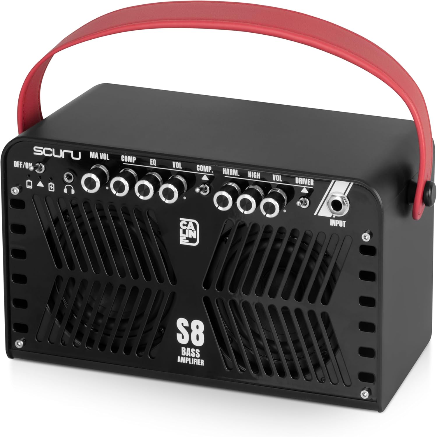 Caline Scuru 20W Bass Amplifier Portable Bass Guitar Practice Amp Battery Powered Combo Amp with Bluetooth (S8B)