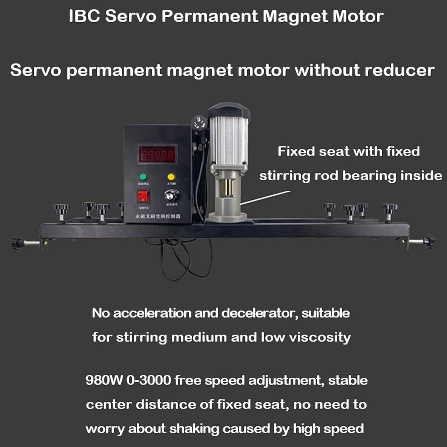 IBC Agitator,980W Electric Tank Mixer Machine, Commercial 1 Ton Paint Stirring Machine with Support Hanger,Paint Mixing Equipment,for Ink Dissolver Agitator