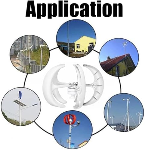 2000W Wind Turbine Generator Kit, 12V/24V Vertical 5-Blade PMA, Hybrid Wind-Solar System with Controller, Efficient Off-Grid Renewable Energy Solution for Home Power