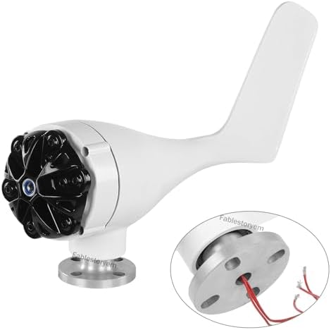 Wind Turbine Home Use Horizontal Generator Kits Blades with ControllerWind Turbines, 5 Blade Professional Wind Turbines Small Windmill Generator 12000W Industrial, Solar and Wind Power Parts