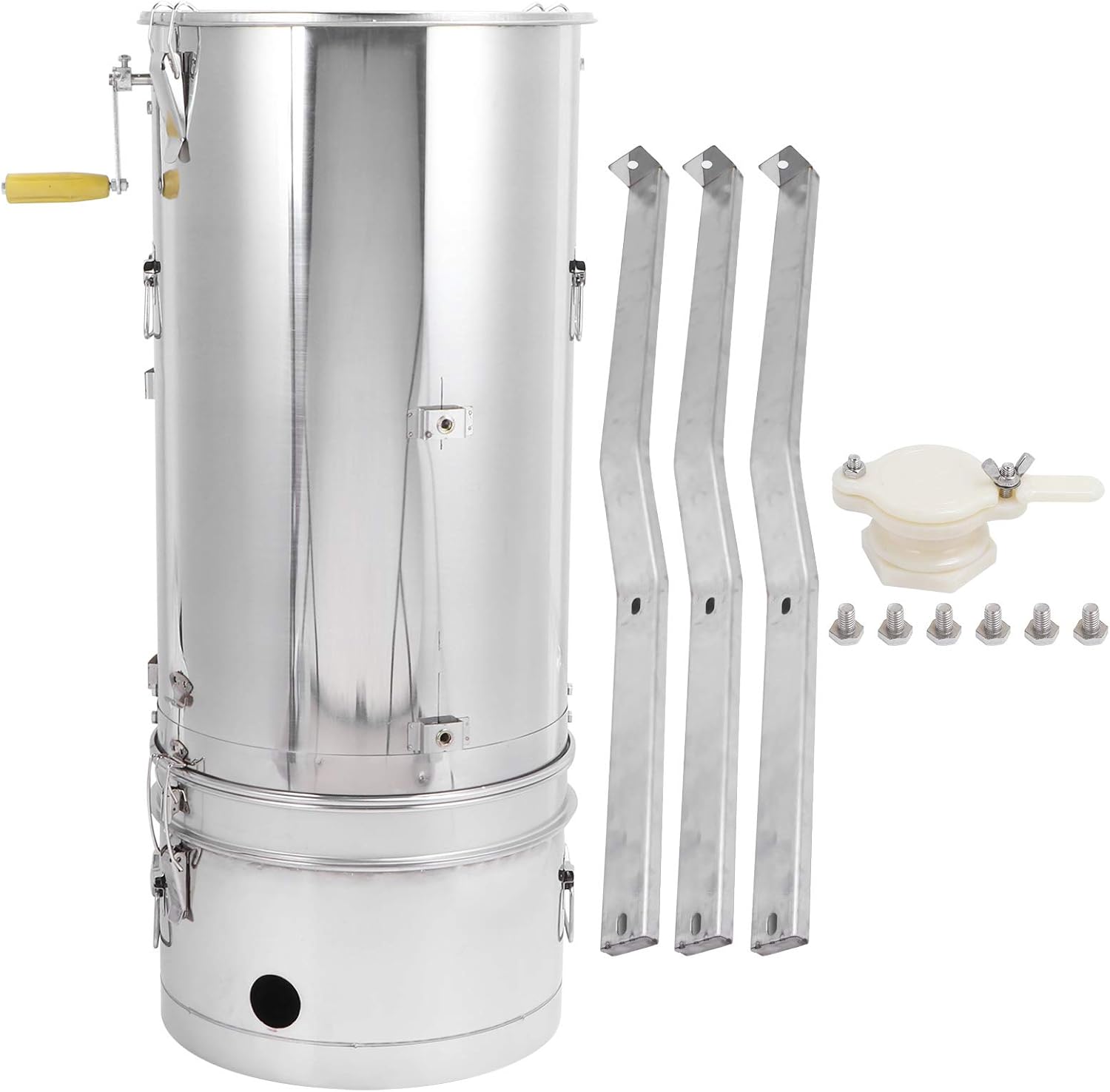 Honey Extractor Machine,Stainless Steel Beekeeping Honey Centrifuge Separator Supply,Honey Processing Equipment, Manual Beekeeping Extraction Tool