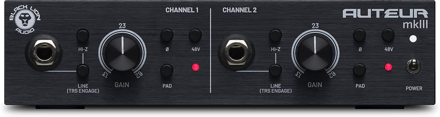 Black Lion Audio Auteur MK3 Dual Channel Microphone Preamp