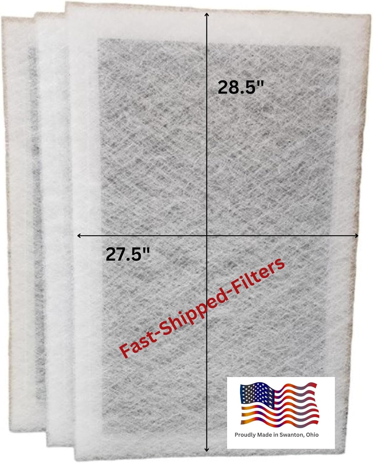 Fast-Shipped-Filters 3 Pack 30x32 Replacement Filter Pads Compatible with Dynamic Air Cleaner 30x32 Refill White