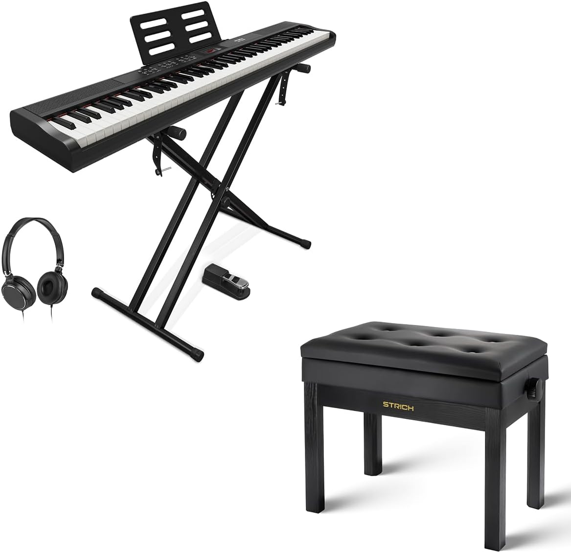 STRICH 88 Key Digital Piano & Piano Bench