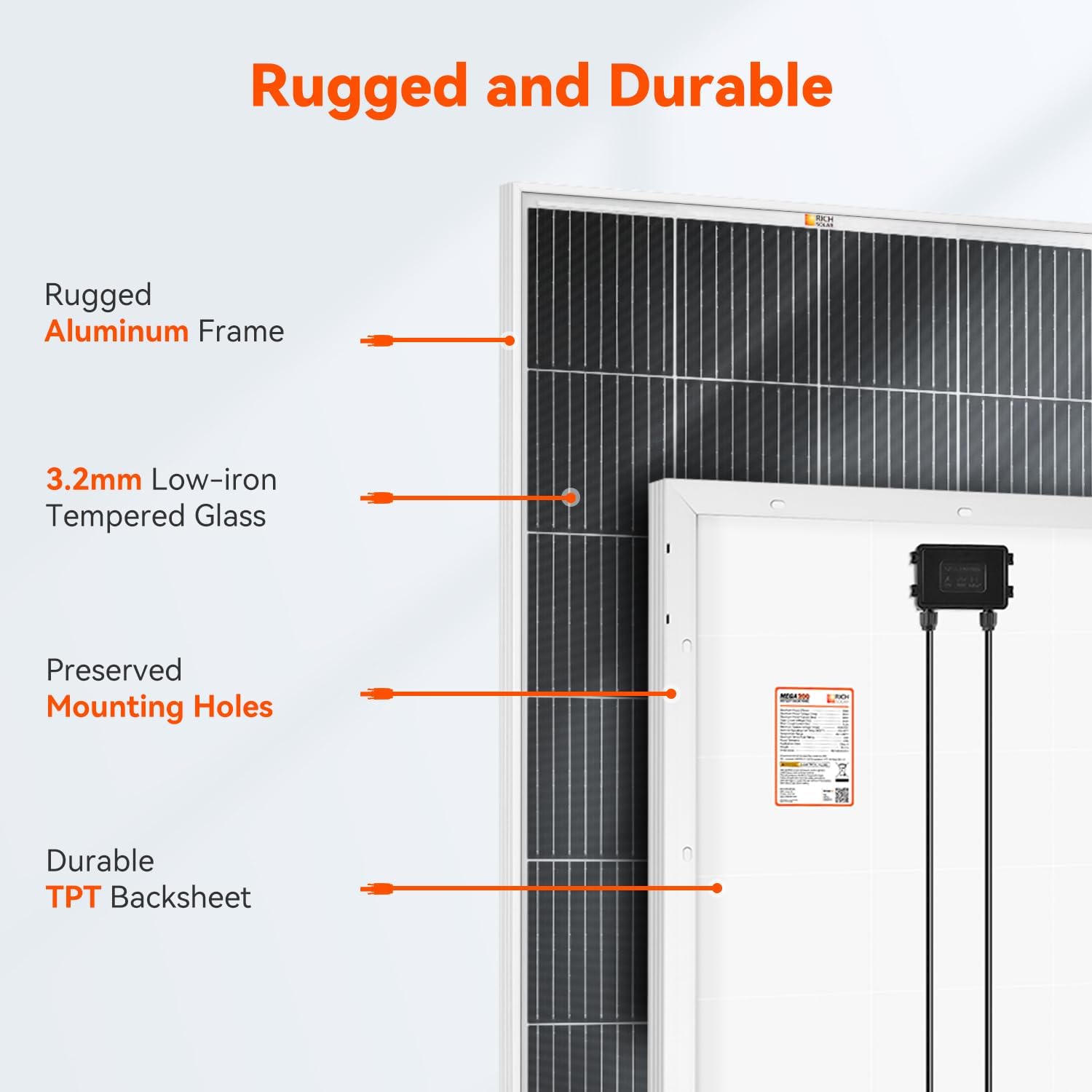 RICH SOLAR 400 Watt Premium Solar Kit - 2 Pack of 200W Panel, 40A MPPT Charge Controller, Mounting Z Brackets, Adaptor Kit, Tray Cables Set, Off-Grid 12V Solar Power System