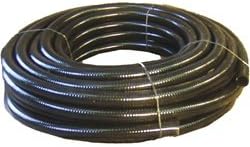 HydroMaxx 100 feet x 1.5 Inch Black Flexible PVC Pipe, Hose and Tubing for Koi Ponds, Irrigation and Water Gardens.