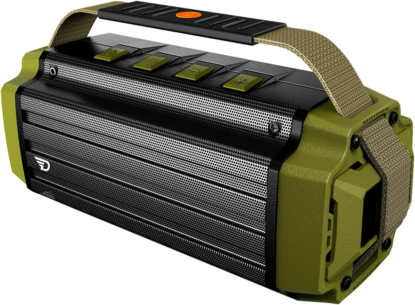 Dreamwave Tremor III Outdoor Bluetooth Speaker, 100W 107dB Loud, HiFi Sound, deep bass, Loud Stereo, IP66 Waterproof and Shockproof, Portable Wireless, Perfect for Camping, Backyard (Army Green)