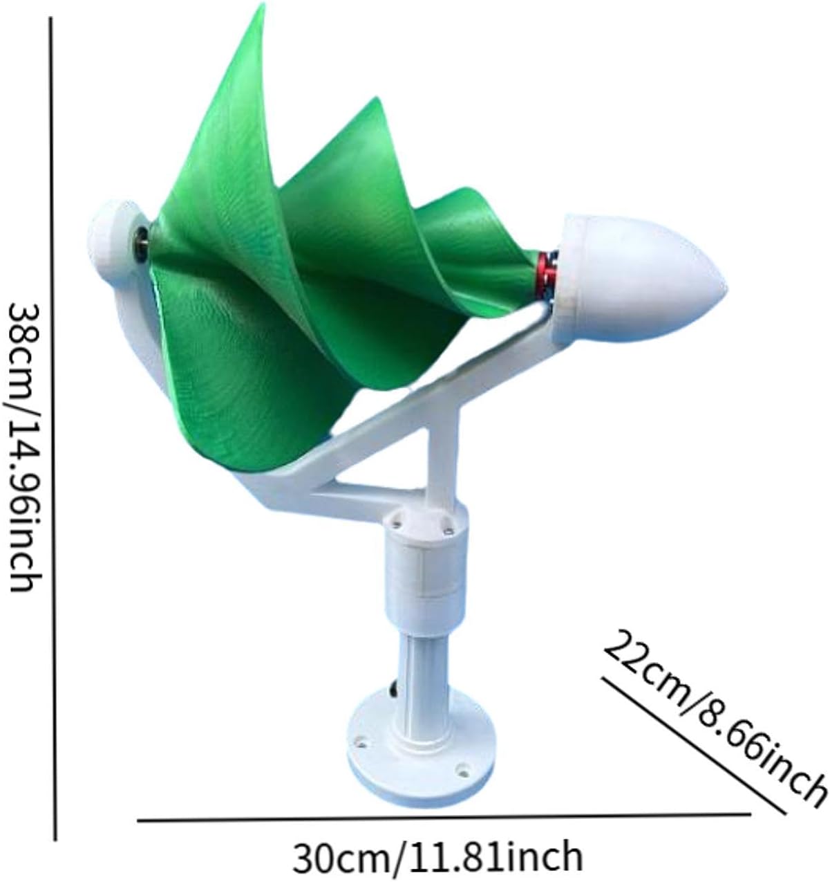 Fenteer Spiral Wind Turbine Generator Spiral Wind Generator Model DIY 50W High Efficiency, for RV Eco Friendly Outdoor, Green