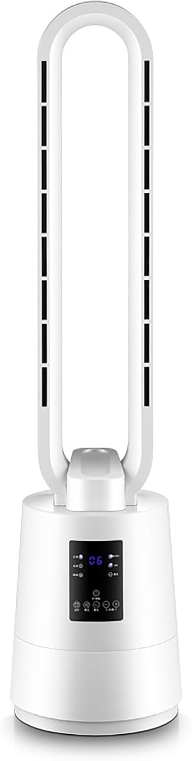 Tower Fan for Bedroom, 12 Speeds Floor Fan, 60° Oscillating Fans, Air Circulation Fan with Remote, 8H Timer, Standing Fans, Bladeless Fan Powerful for Home Office Room(White)