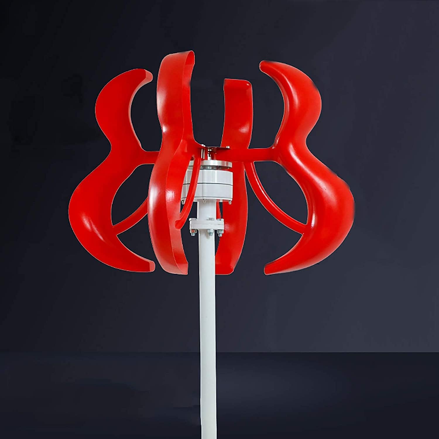 Wind Turbine Generator with Controller,5 Blade Windmill Generator Wind Turbine Businesses Turbine Generator Kit for Home Camping Red 5000W