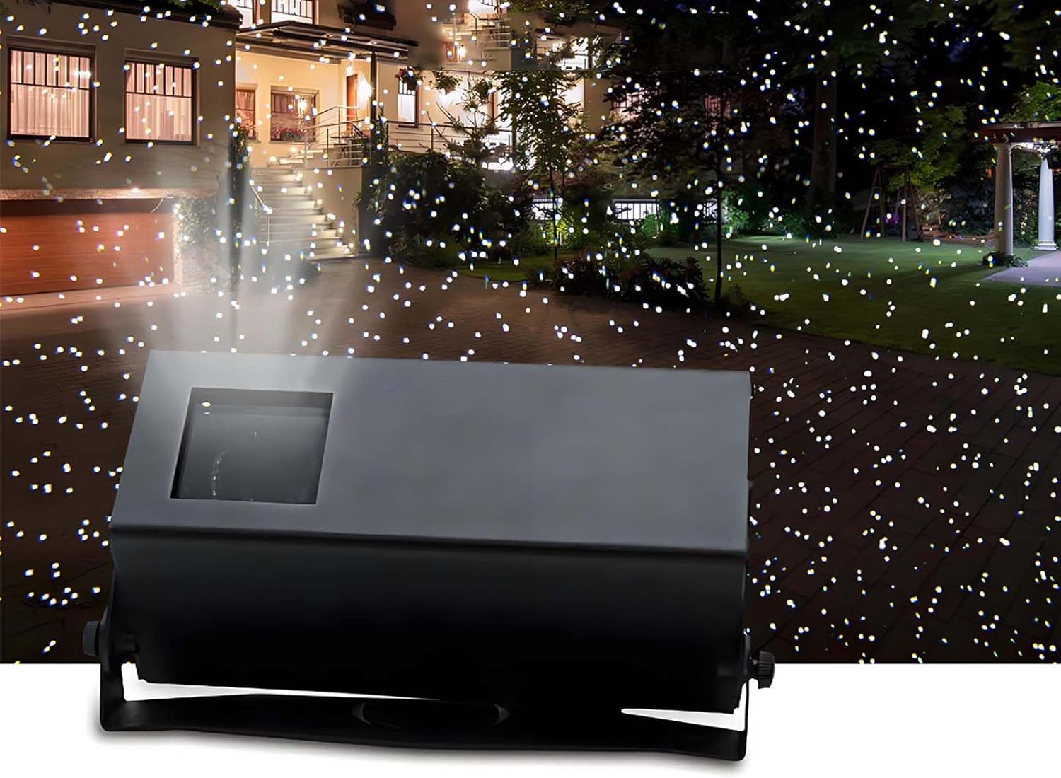 Garden Lights Star Christmas Projector, Moving Lighting LEDs, Landscape Spotlight, Decorations Stage Lights, Ultra-Wide Projection, Tree Topper (White)