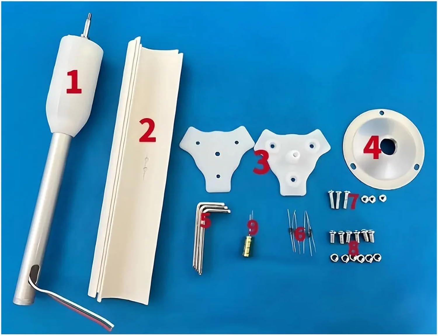 Wind Power DIY Kit DIY Vertical Axis Wind Turbine Model Wind Power Generator Three-Phase Permanent Magnet Generator Windmill Learn About Renewable Energy & Power