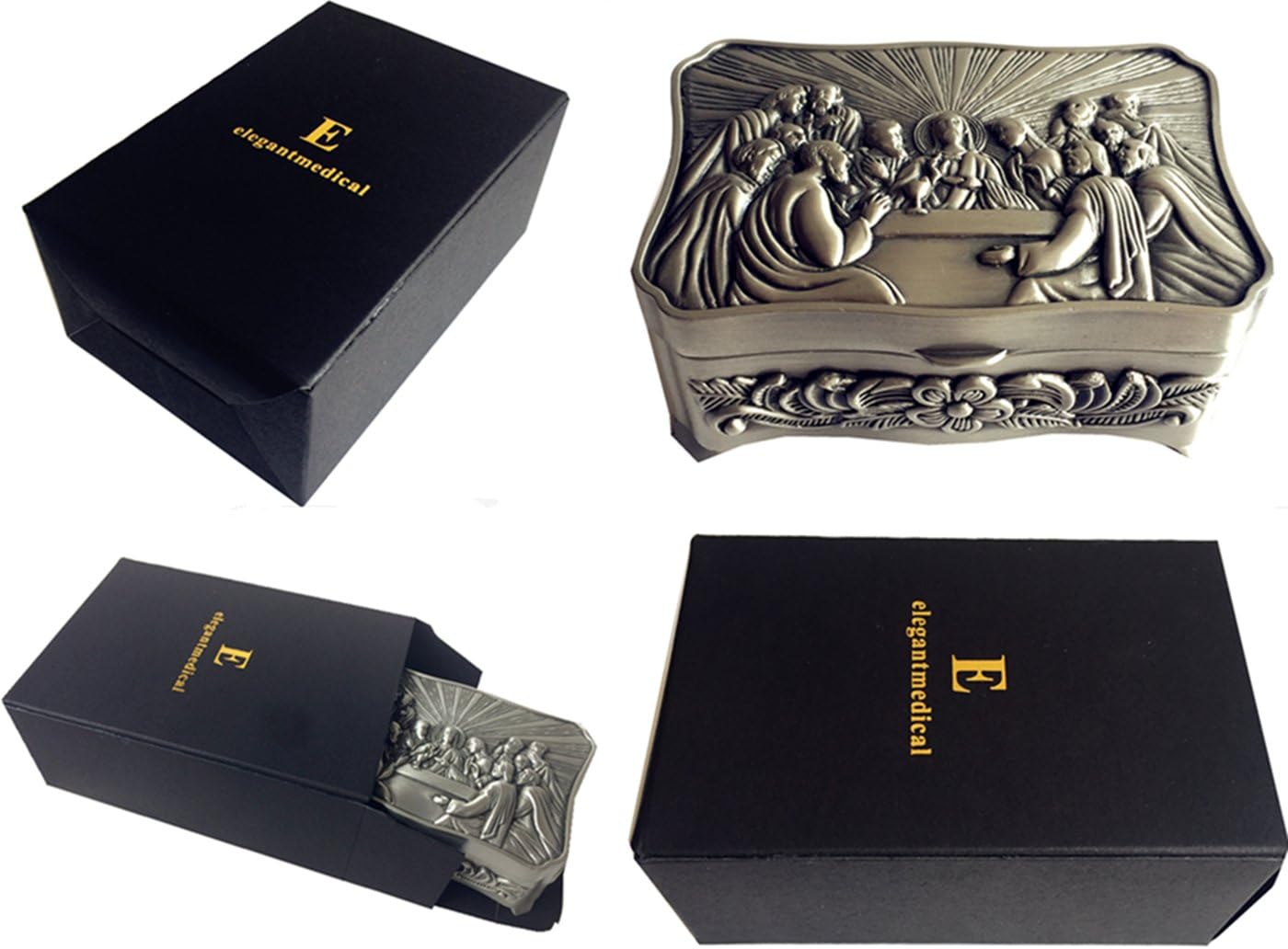 elegantmedical HANDMADE AAA+ 10MM White Real Pearl BEADS ROSE CATHOLIC ROSARY CROSS GIFT NECKLACE Supper BOX case