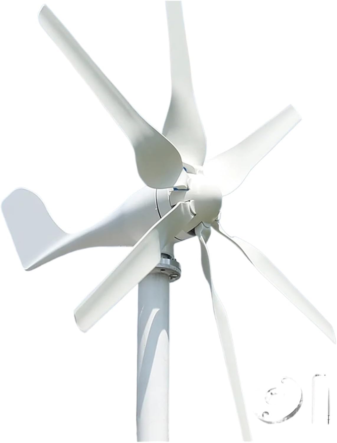 2000W Windmill 12V 24V 48V 6 Blades Wind Turbine Generator with MPPT Controller Low Start Wind Speed Home Appliance Low Starting Speed for Home(with Hybrid Charger,48V)