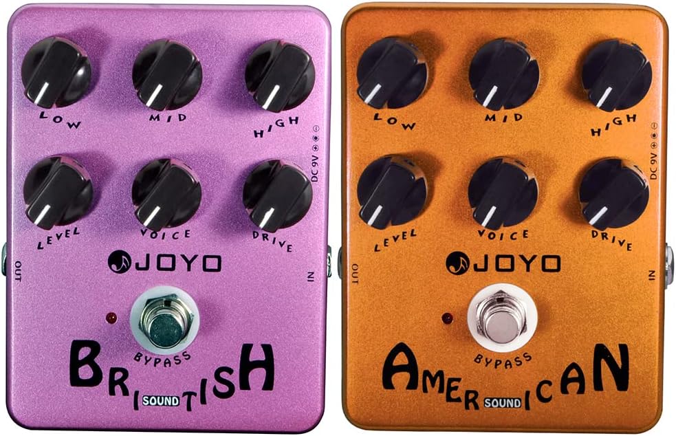 JOYO JF-14 Amplifier Simulator and JF-16 Overdrive Distortion Effect Pedals for Electric Guitar Frequently Combination Budget Bundle Pedals