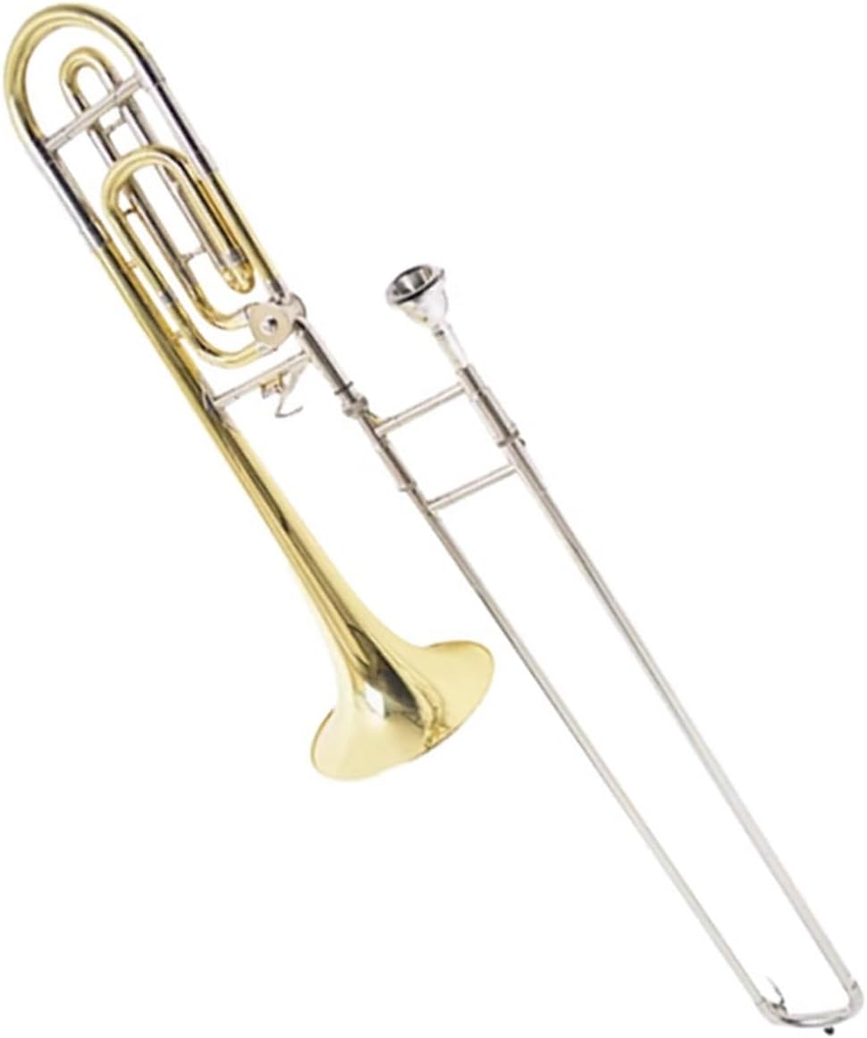 Adult Trombone Instrument Transposing Trombone In B Flat To F Key White Copper Bowstring
