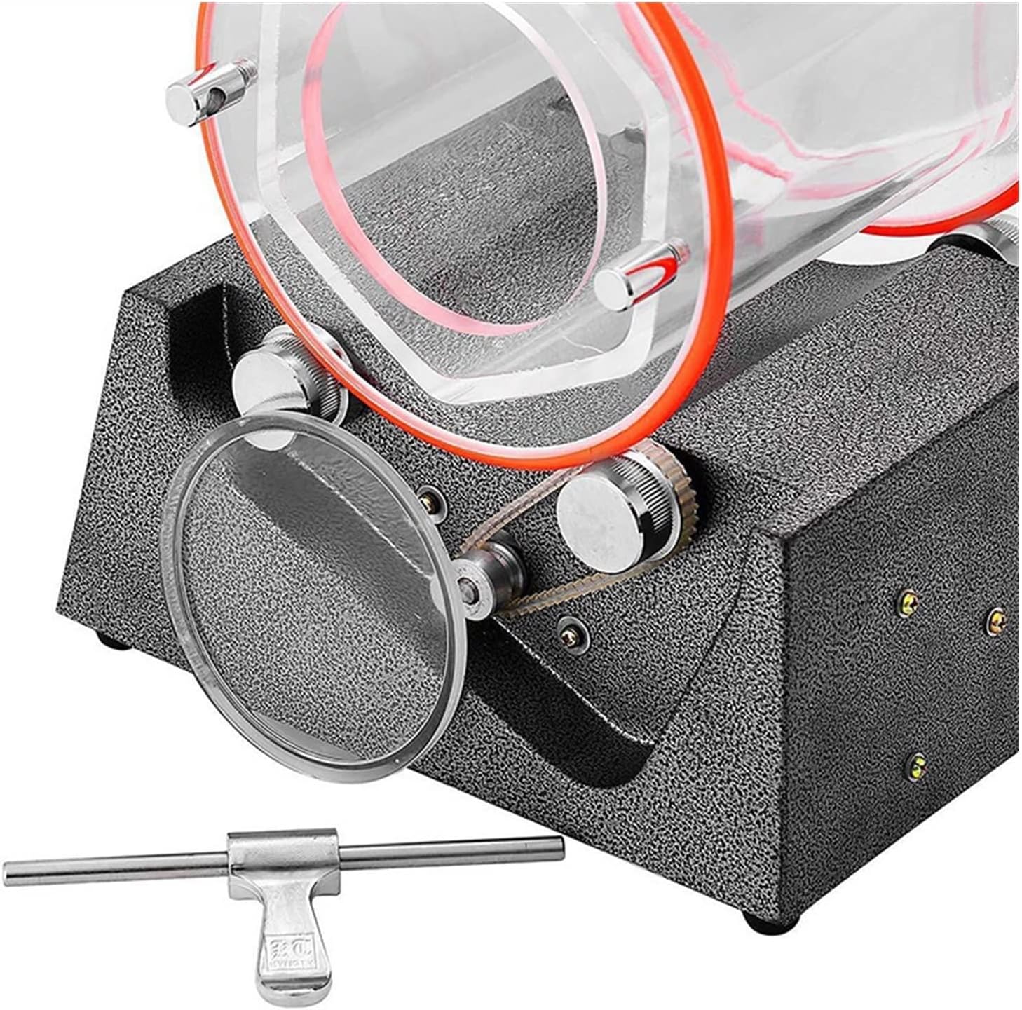 Jade Grinding Polishing Machine Drum Polishing Machine, Metal Silver Jewellery Cleaning Machine, Small Rotary Drum Machine, Desktop Gold Tool KT2000 Flat Grinder