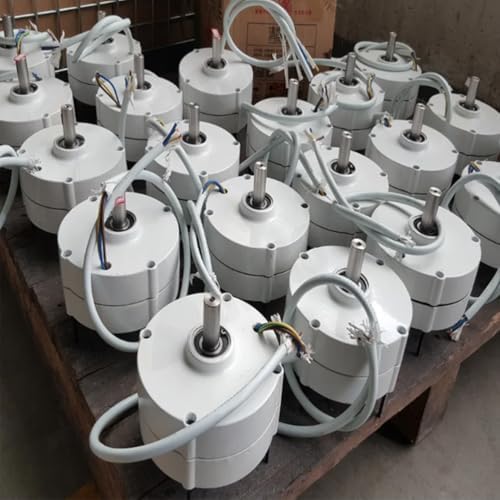 12000W Low Noise 3 Phase Permanent Magnet Generator - 12V-220V Alternator for Wind & Water Turbines, 50Hz RPM Controller Included