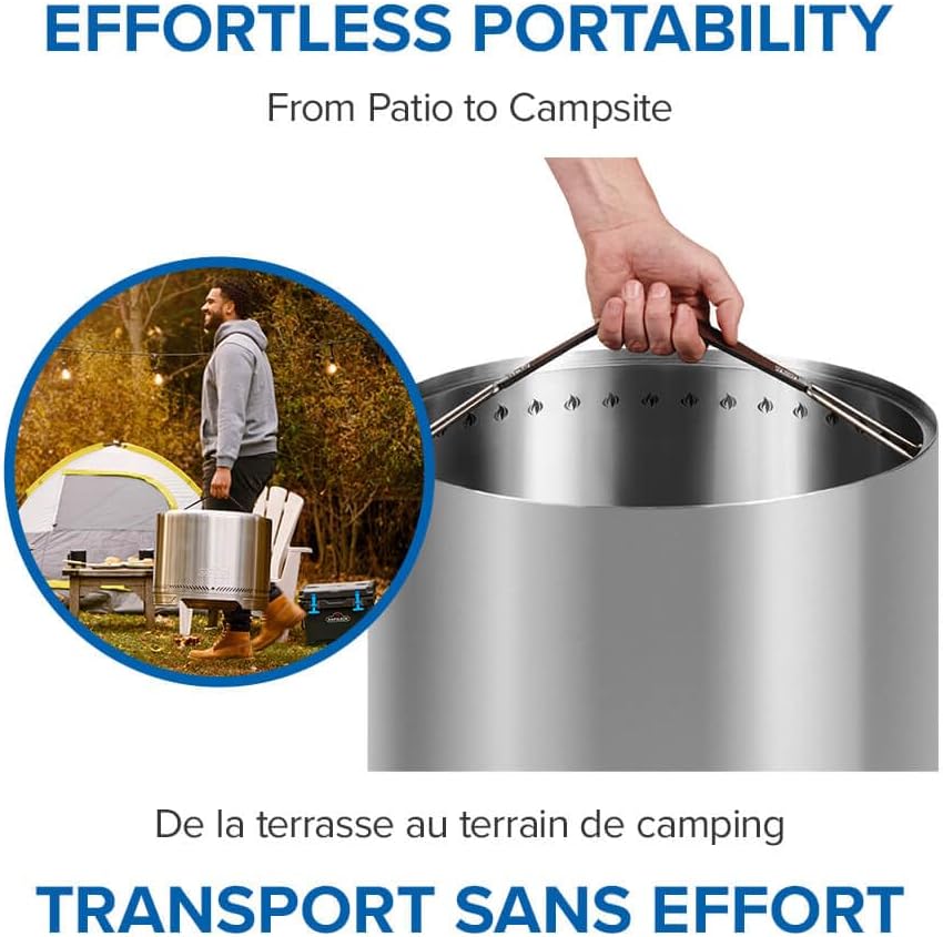 Timberwolf® Smokeless Fire Pit, 18-inch, Stainless Steel