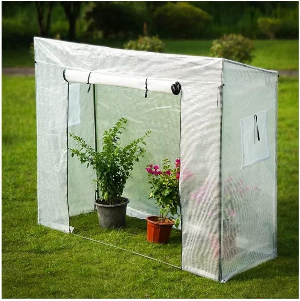 Large Greenhouse, Walk-in Greenhouse with Window, Plant Gardening Heater House, Vegetables Grow Tent Seedling Cultivation, Garden Green House Kit for Backyard/Outdoor Use ( Color : White , Size : 200x