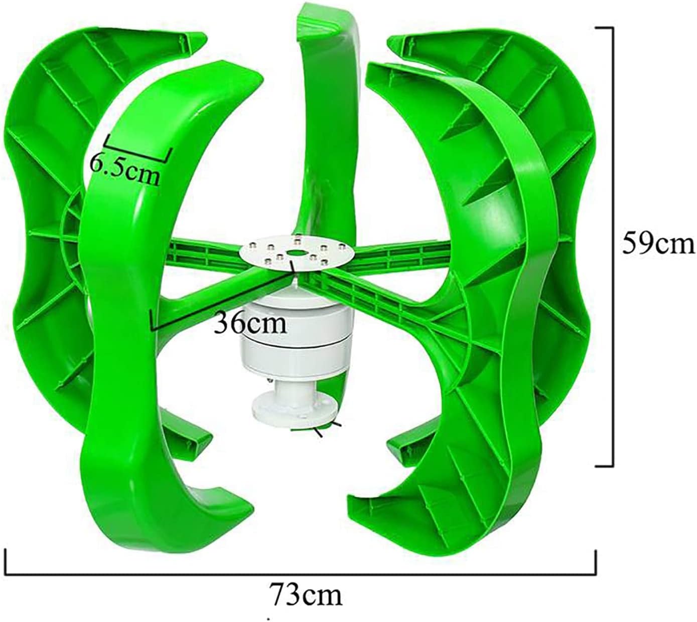 Wind Power Turbines Generator 4000W 5 Blades Generator Lantern Wind Turbines Vertical Axis for Streetlight+Controller