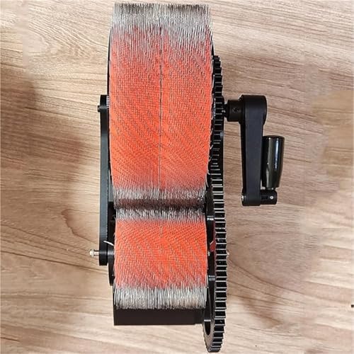 Wool Fiber Drum Carding Machine, Manual Wool Combing Machine, Sheep Fleece Drum Carder, Fast Color Mixing, Combing, Spinning, for DIY Craft Make Felt Animals, Handmade Enthusiasts