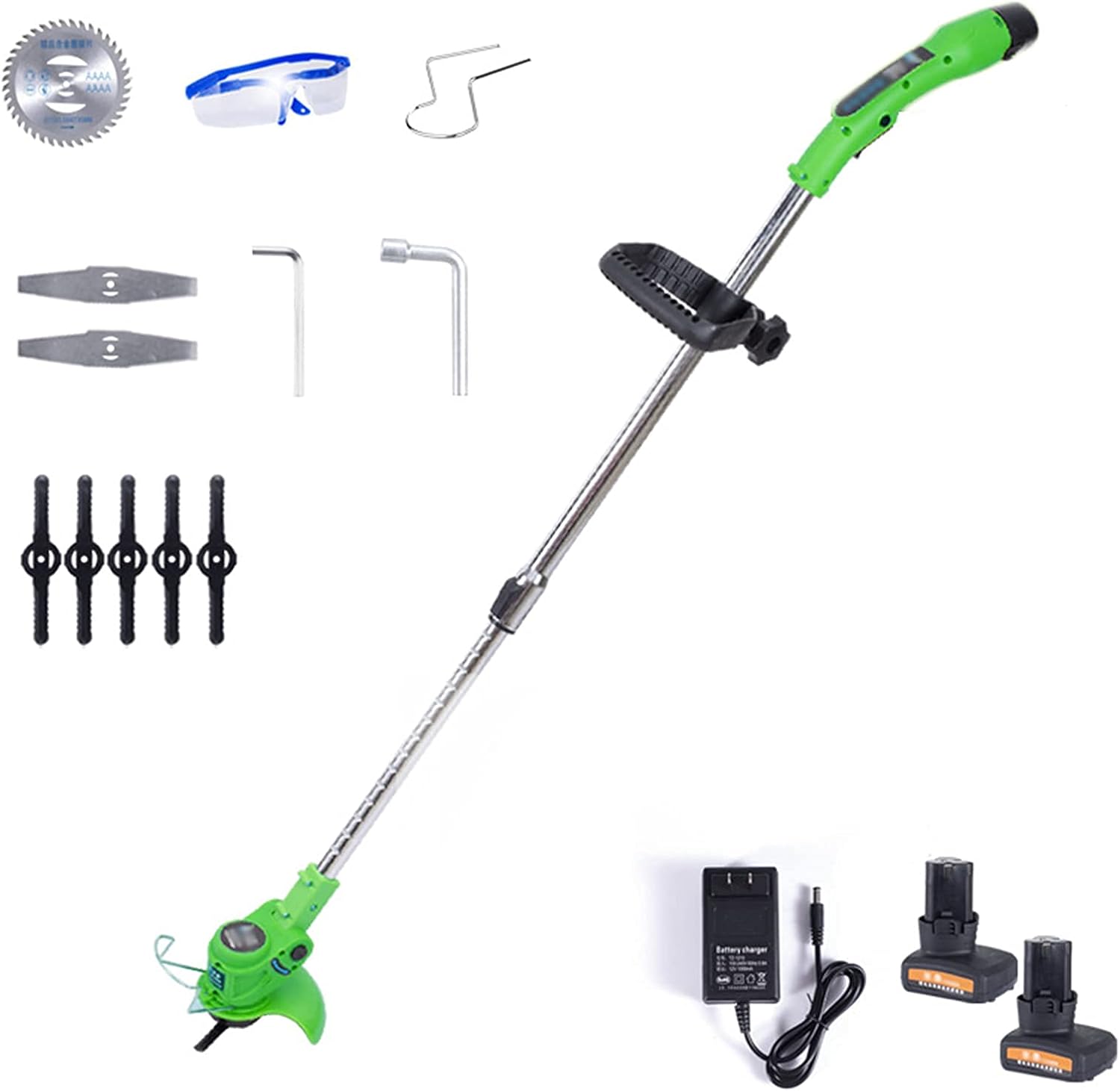 12V Battery Powered Rotary Lawn Mower - Lightweight, Rechargeable, Household Weeding Tool