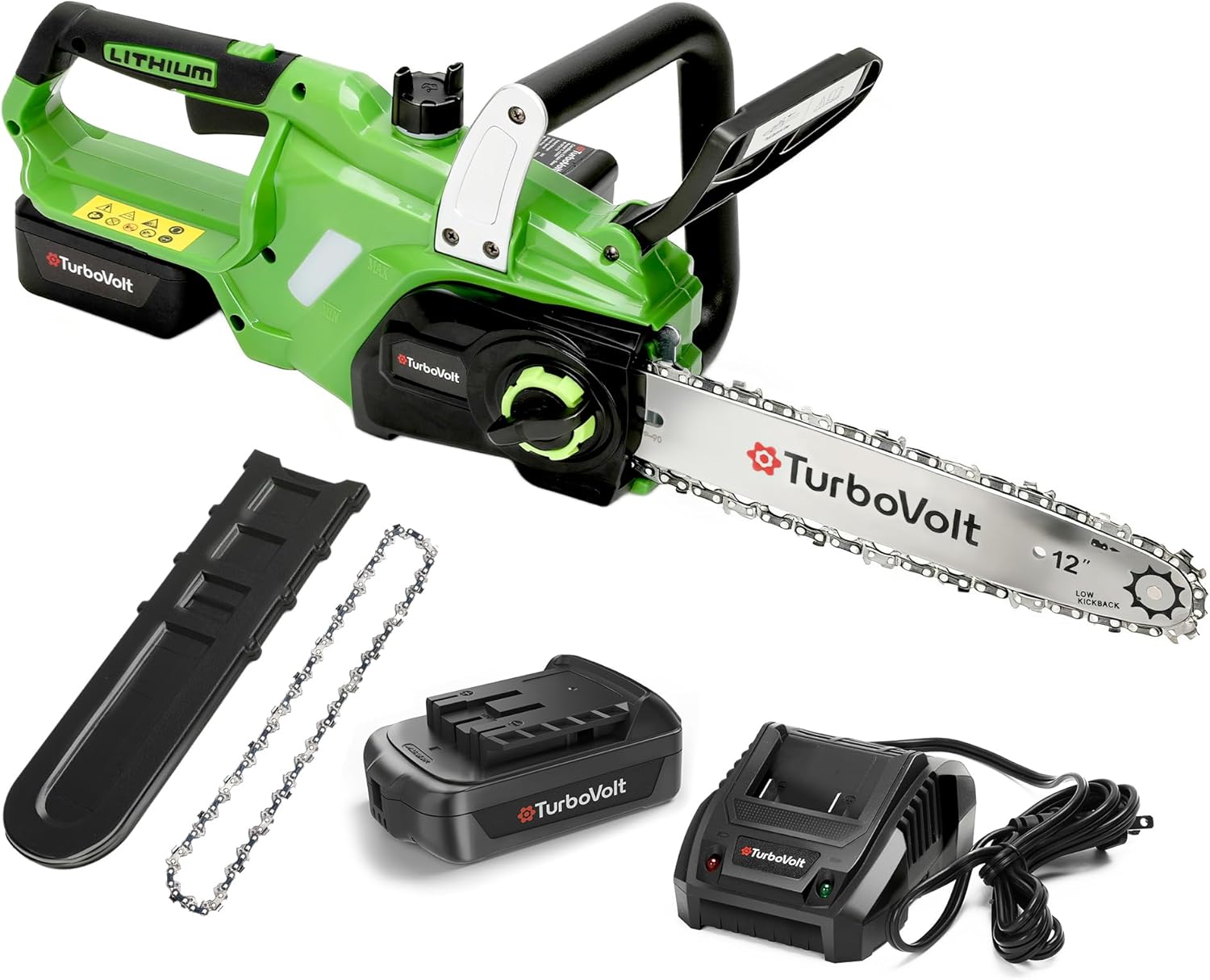 Cordless Chainsaw, 20V Battery Powered Rechargeable Chainsaw, 12