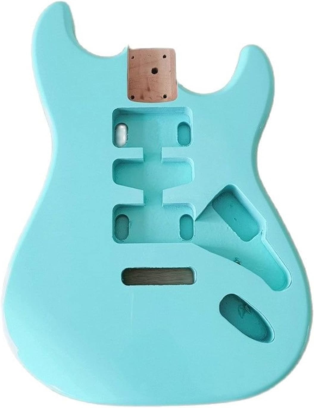 Unfinished Guitar Kit Light Green Poplar Electric Guitar Body Guitar Barrel Guitar Parts for Electric Guitar Handmade ​Guitar Body