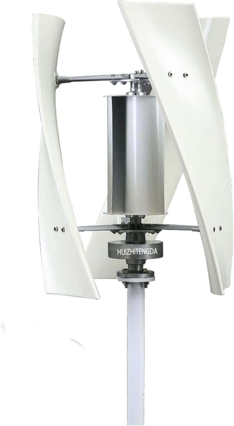 3000W 110V /220V Vertical Axis Wind Power Turbines Kit, Vertical Axis Wind Generator High Efficiency Low Noise Maglev Windmill with MPPT Controller(3 Blades,White)