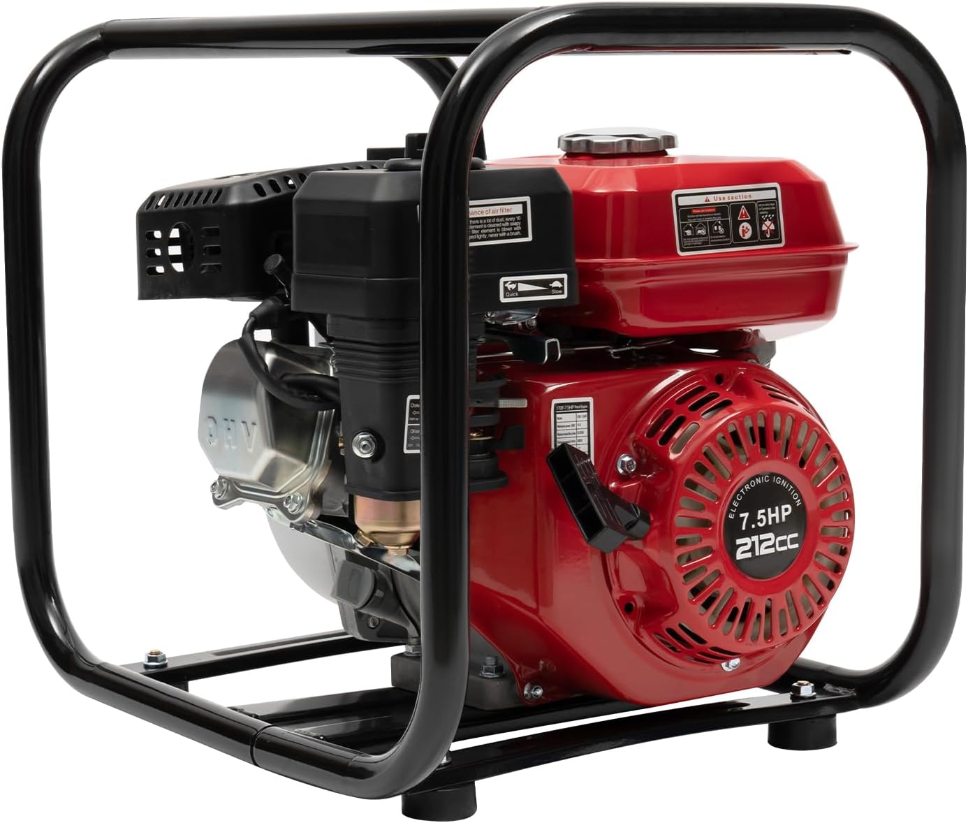 Gas Powered Water Pump, 2-inch, 7.5HP 212CC 264GPM, 85.3ft Lift, 26ft Suction, 4-Stroke Portable Water Pump with 24.6ft Hose for Irrigation Pool, EPA Certified